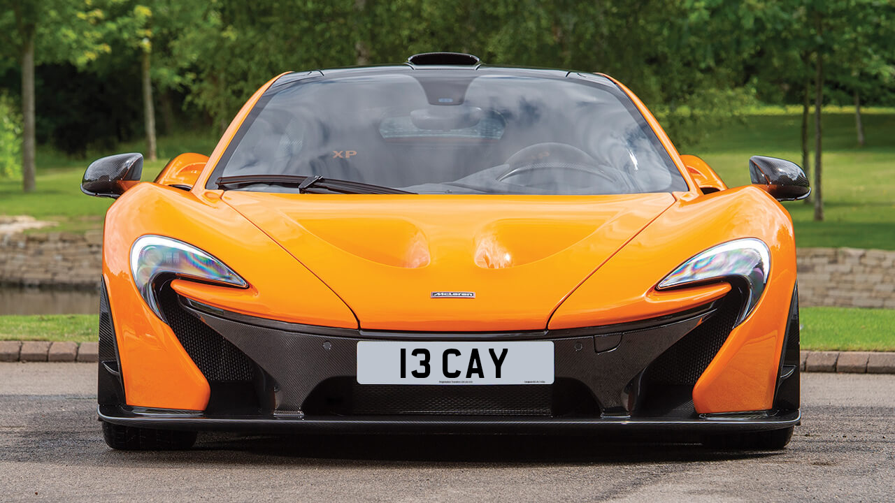 Car displaying the registration mark 13 CAY